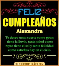Frases de Cumpleaños Alexandra